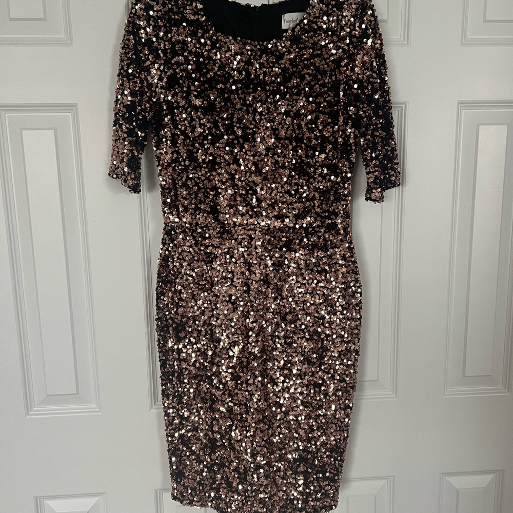 Sequin Black and Gold Dress